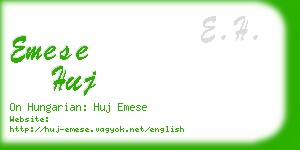 emese huj business card